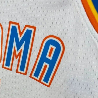 NBA Oklahoma City Thunder V-Neck White Jersey WILLIAMS#8 S-XXL