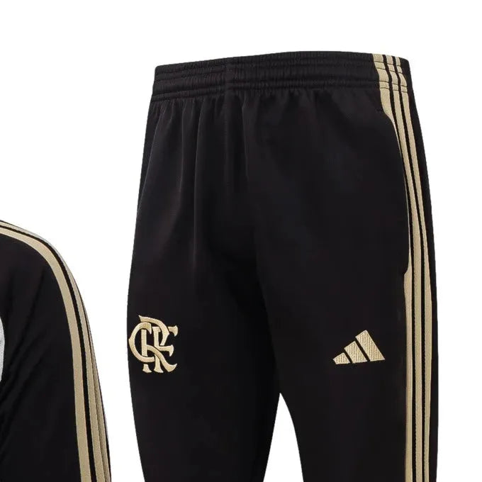 2026 Flamengo Dark brown Long-sleeved half-pull training kit