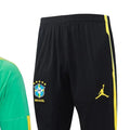 2026 Brazil Light green Long-sleeved half-pull training kit
