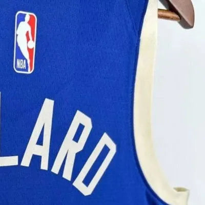 NBA Milwaukee Bucks 2025 V-Neck City Edition Blue jersey LILLARD#0 S-XXL