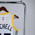 NBA Utah Jazz V-Neck White Jersey MITCHELL#45 S-XXL