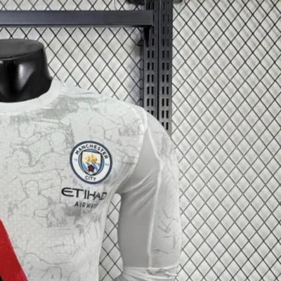 202526 Manchester City Away Long Sleeve Jersey Player Version