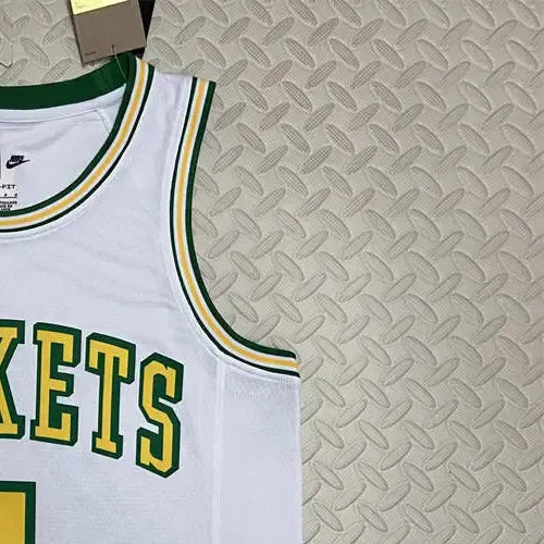 NBA Houston Rockets Round Neck White Jersey GREEN#4 S-XXL