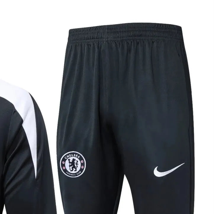 202526 Chelsea dark gray Long-sleeved half-pull training kit Football team kit