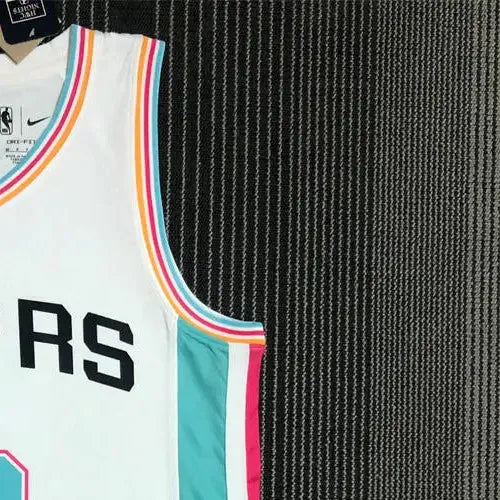 NBA San Antonio Spurs V-Neck White 75th Anniversary jersey PARKER#9 S-XXL