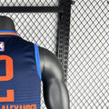 NBA Oklahoma City Thunder V-Neck Deep Blue Jersey GILGEOUS-ALEXANDER#2 S-XXL
