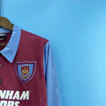 Retro West Ham United 9597 home long sleeve jersey Fan Version