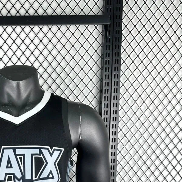 NBA San Antonio Spurs V-Neck Black jersey FOX#4 S-XXL
