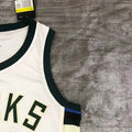 NBA Milwaukee Bucks V-Neck White jersey ANTETOKOUNMPO#34 S-XXL