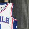 NBA Philadelphia 76ers Round Neck White 75th Anniversary Jersey HARDEN#1 S-XXL