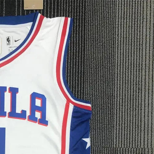 NBA Philadelphia 76ers Round Neck White 75th Anniversary Jersey HARDEN#1 S-XXL