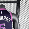 NBA Minnesota Timberwolves V-Neck Black Jersey EDWARDS#5 S-XXL