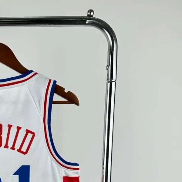NBA Philadelphia 76ers 2425 Round Neck City Edition Black Jersey EMBIID#21 S-XXL