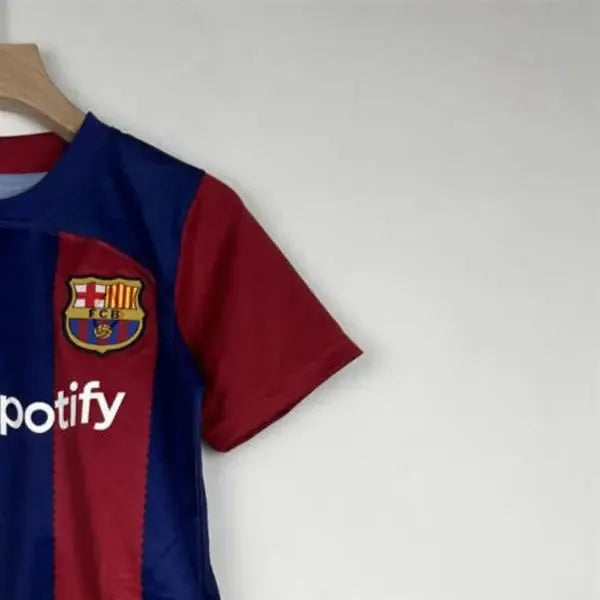 2324 Kids Barcelona Home jersey Kid Kits Size 16-28
