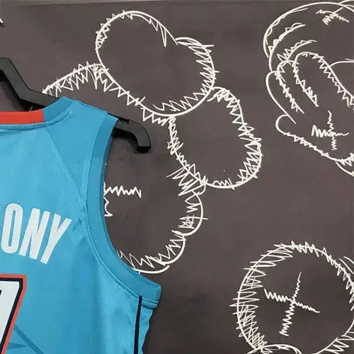 NBA Oklahoma City Thunder V-Neck Blue Jersey ANTHONY#7 S-XXL