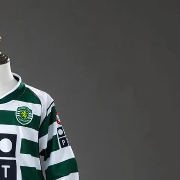 Retro Sporting Lisbon 200103 Home Kid Kits Long Sleeve