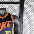 NBA Oklahoma City Thunder 2024 City Edition V-Neck Black Jersey GEORGE#13 S-XXL