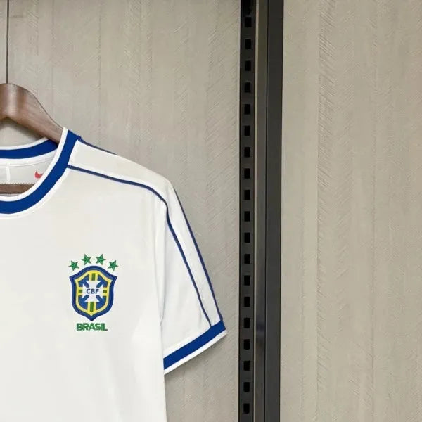 Retro Brazil 1998 White Jersey Fan Version