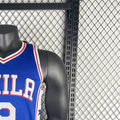 NBA Philadelphia 76ers 2023 V-Neck Blue Jersey OUBRE JR.#9 S-XXL