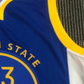 NBA Golden State Warriors V-Neck 75th anniversary Blue Jersey POOLE#3 S-XXL