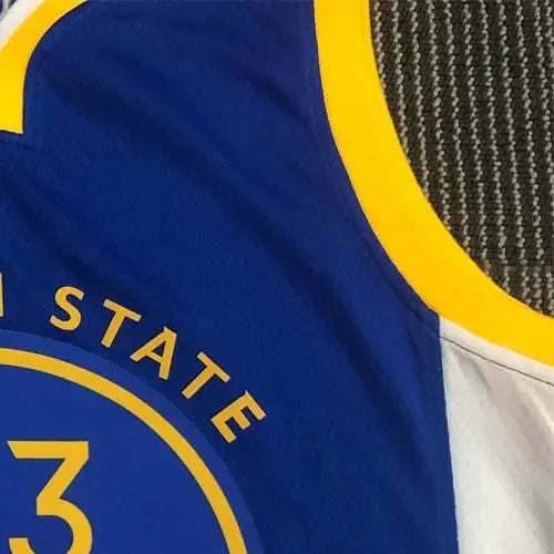 NBA Golden State Warriors V-Neck 75th anniversary Blue Jersey POOLE#3 S-XXL