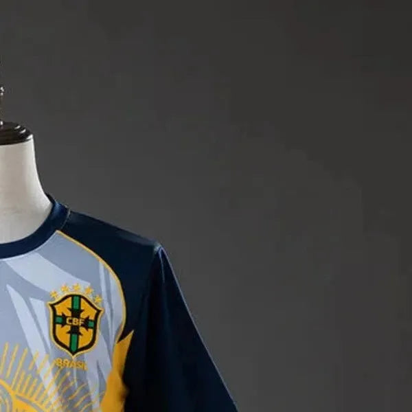 2026 Brazil Jesus Gray & Yellow Edition Jersey Fan version
