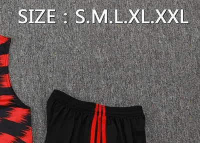 202526 Flamengo Red Black Training Set Shirt and Shorts
