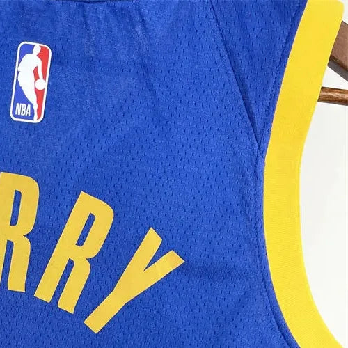 NBA Golden State Warriors 2023 V-Neck Blue Jersey CURRY#30 S-XXL