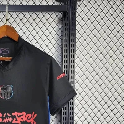 202425 Barcelona Away x Travis Scout Special Edition Jersey Fan Version