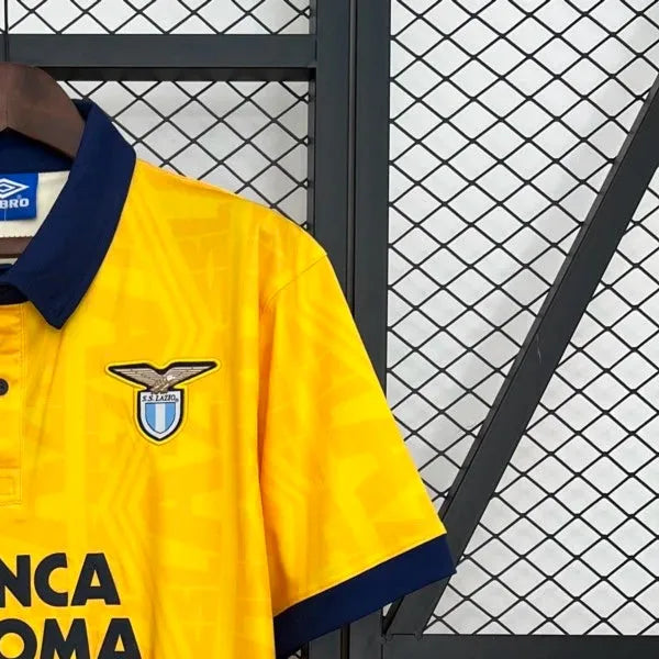 Retro Lazio 1991 Away yellow jersey Fan Version