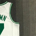 NBA Boston Celtics Round Neck 75th anniversary White Jersey BROWN#7 S-XXL