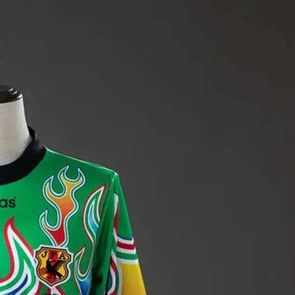 Retro Japan 1998 Goalkeeper Green Fireworks jersey Fan Version