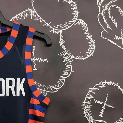 NBA New York Knicks Round Neck Black jerseyS-XXL