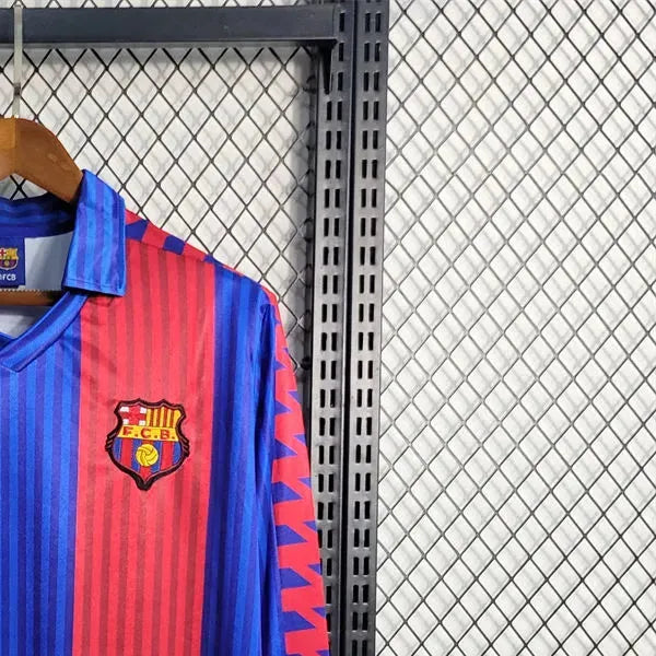 Retro Barcelona 92 Home Long Sleeve jersey Fan Version
