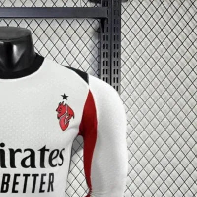 202526 AC Milan Away Long Sleeve Jersey Player Version