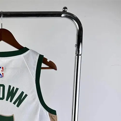 NBA Boston Celtics 2024 City Edition Round Neck White Jersey BROWN#7 S-XXL