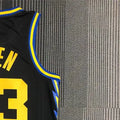 NBA Golden State Warriors V-Neck 75th anniversary Black Jersey GREEN#23 S-XXL