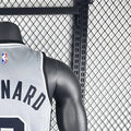NBA San Antonio Spurs 2021 V-Neck Grey jersey LEONARD#2 S-XXL