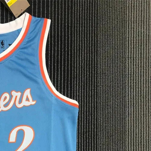 NBA Los Angeles Clippers V-Neck Blue 75th Anniversary Jersey LEONARD#2 S-XXL