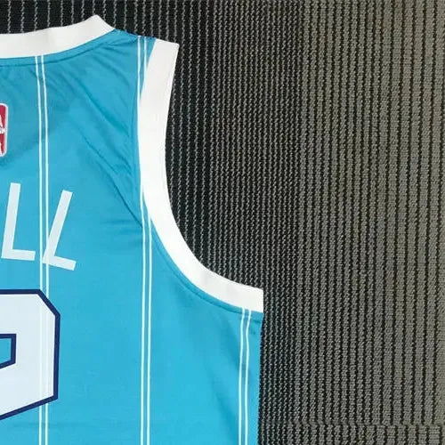 NBA Charlotte Hornets V-Neck Light Blue 75th Anniversary Jersey BALL#2 S-XXL