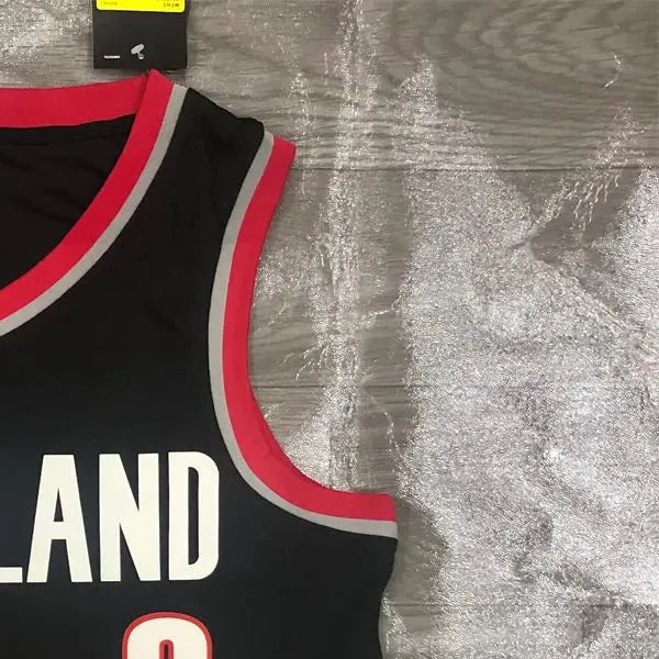 NBA Portland Trail Blazers V-Neck Black Jersey McCOLLUM#3 S-XXL
