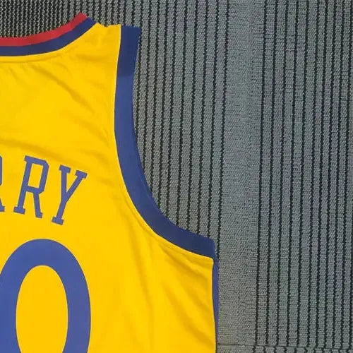 NBA Golden State Warriors V-Neck Yellow Jersey CURRY#30 S-XXL
