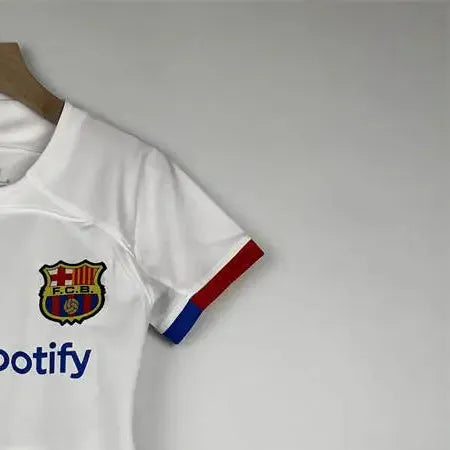 2324 Kids Barcelona Away jersey Kid Kits Size 16-28