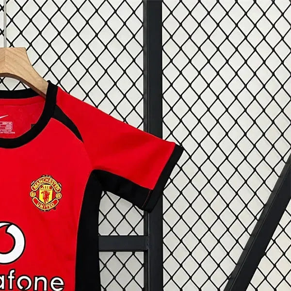 Retro Manchester United 0204 home jersey Kid Kits Size 16-28