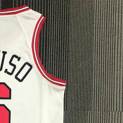 NBA Chicago Bulls Round Neck White 75th anniversaryJersey CARUSO#6 S-XXL