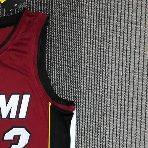 NBA Miami Hearts V-Neck Red 75th Anniversary Jersey WADE#3 S-XXL