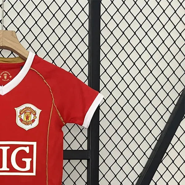 Retro Manchester United 0607 home jersey Kid Kits Size 16-28