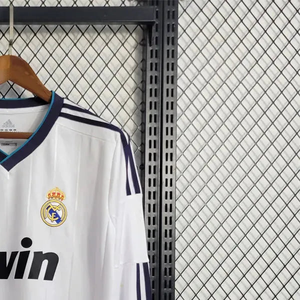Retro Real Madrid 1213 Long Sleeve Home jersey Fan Version