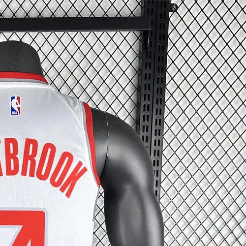 NBA Houston Rockets 2020 V-Neck City Edtion White Jersey WESTBROOK#0 S-XXL