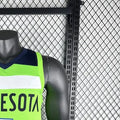 NBA Minnesota Timberwolves V-Neck Green Jersey EDWARDS#5 S-XXL